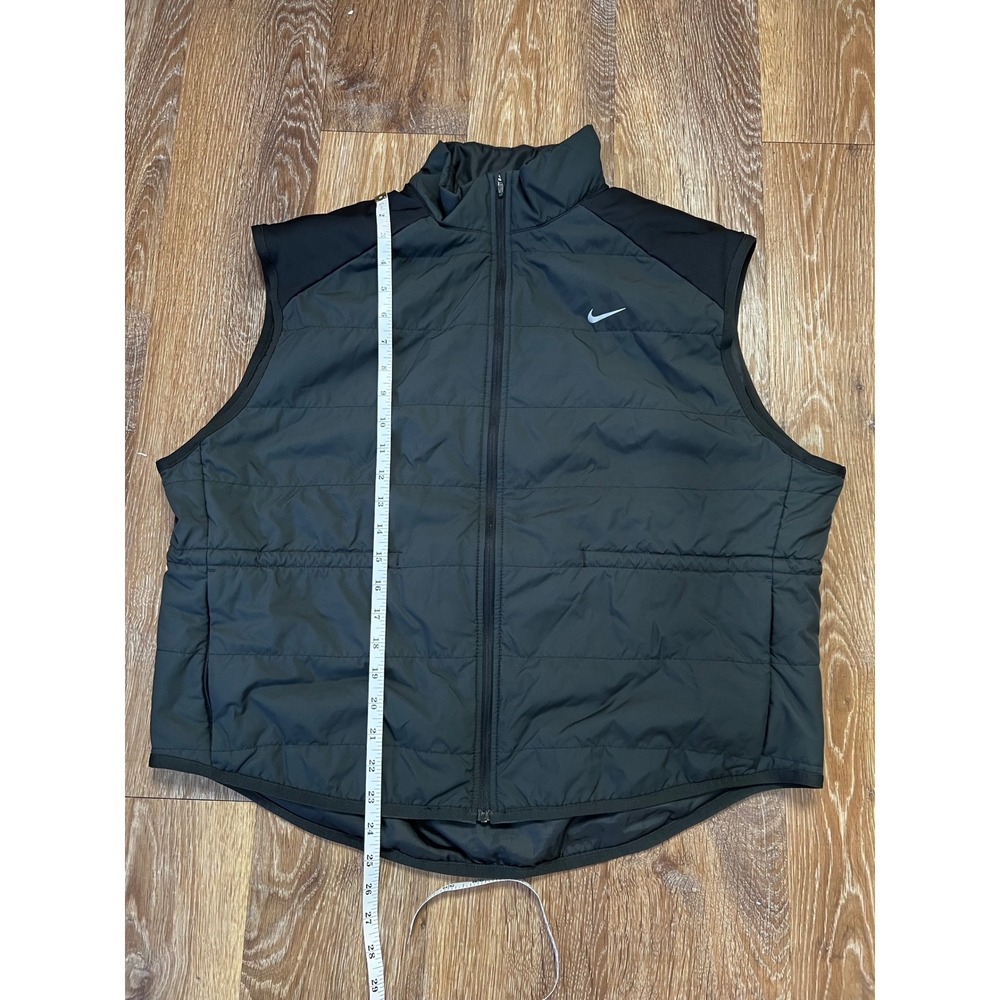 Nike Vest Mens Black XL Therma-Fit Puffer Insulated Golf Running Full Zip - Picture 4 of 5